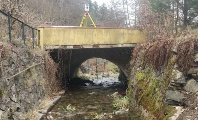 Relevé altimétrique d'un cours d'eau à Buhl, Rouffach, AK.GEO Géomètre-Expert