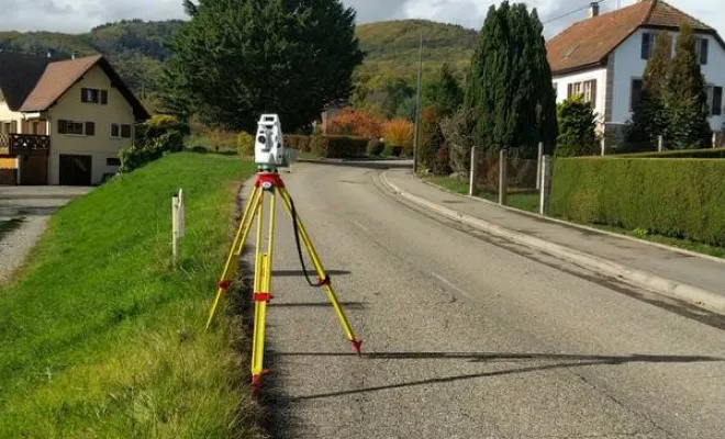 Relevé altimétrique en vue de la construction d'une maison d'habitation à Leimbach, Rouffach, AK.GEO Géomètre-Expert