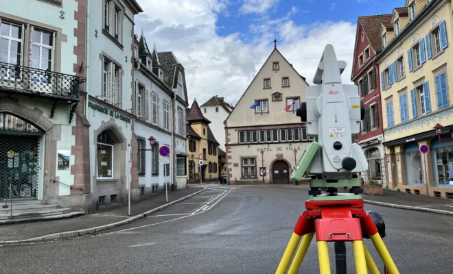 Réalisation d’un plan topographique et parcellaire du Centre-Ville et mise à jour du plan topographique du Parc HARTMANN à MUNSTER (Haut-Rhin), Rouffach, AK.GEO Géomètre-Expert